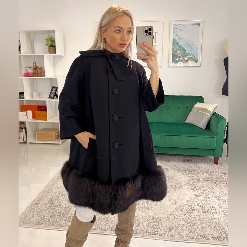 Rafi New York Coat With Fur Trim